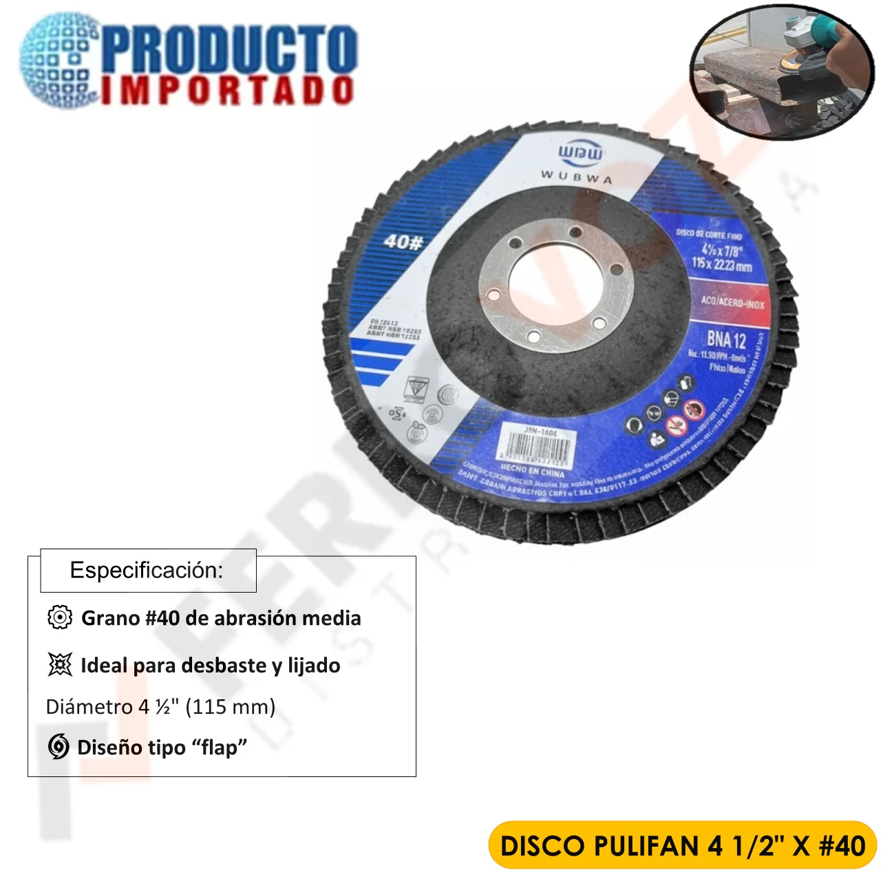 Disco Pulifan 4 1/2" X #40