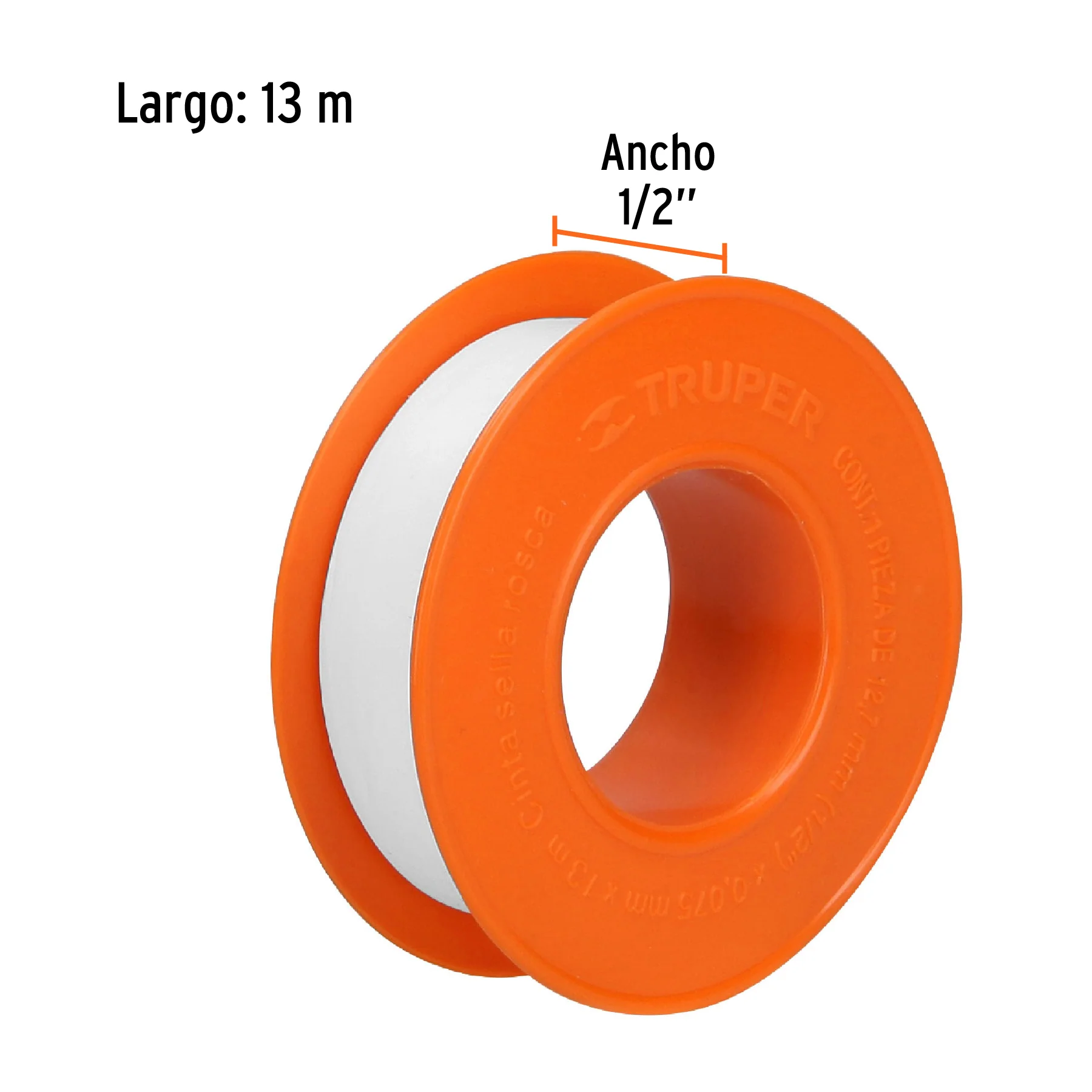 Cinta Sella Roscas 1/2" X 13m Uso General Truper